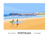 Co Antrim - Portrush West Strand-40 x 30-Unframed